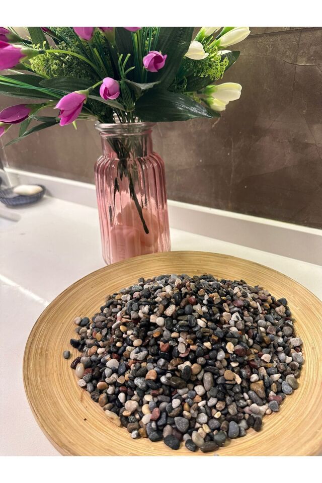 2 Kg Dalaman Dere Çakılı 4-10 Mm Bahçe Peyzaj Saksı Teraryum Akvaryum Taş