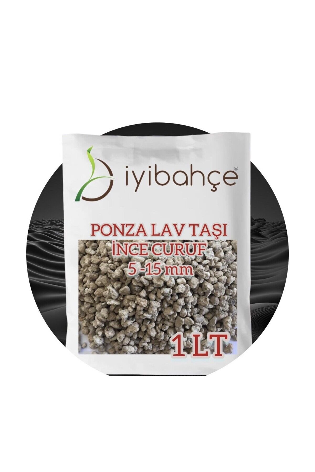 Pomza Volkanik Tüf 1 LT Açık Renk 5-15 mm Boy